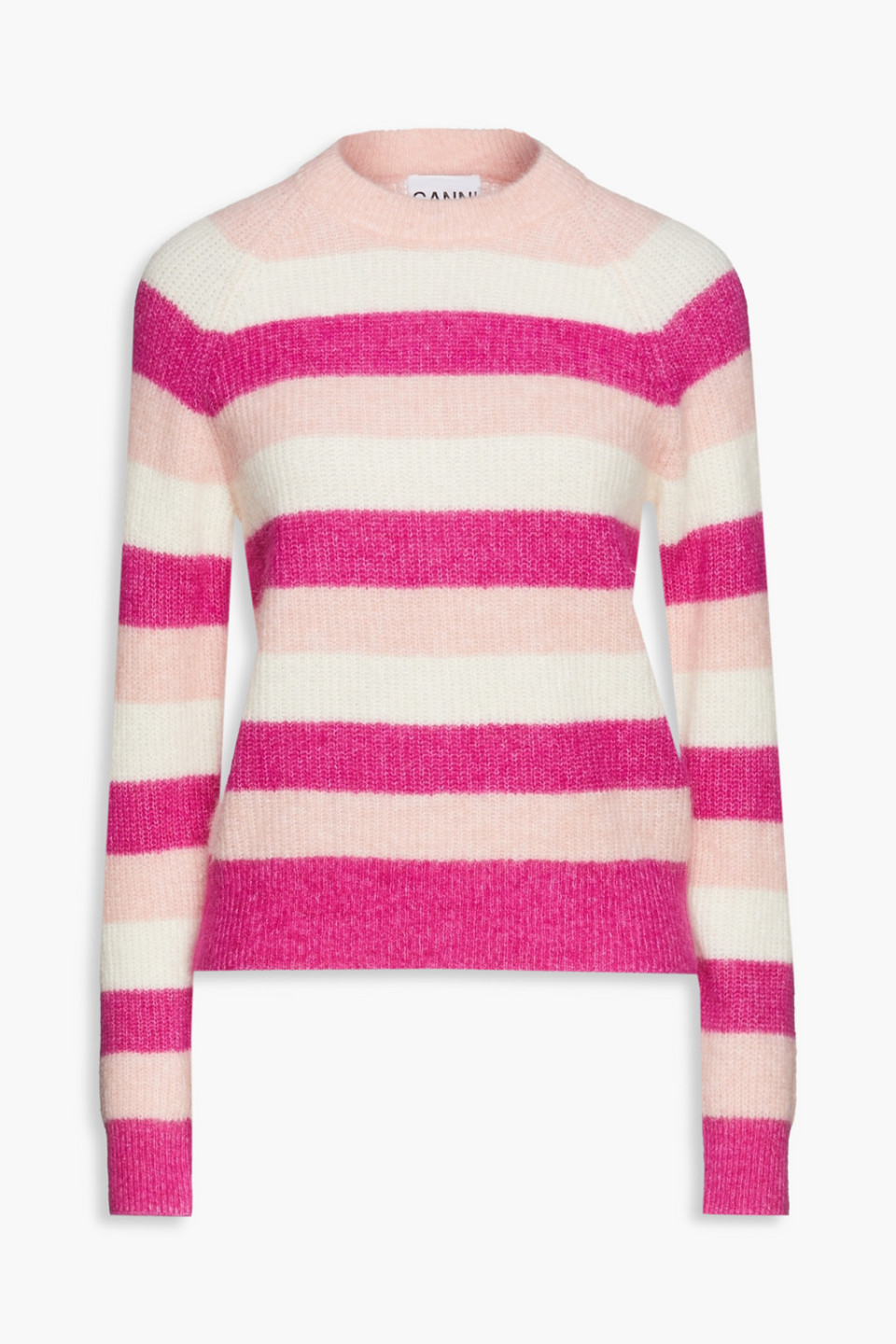 GANNI Striped knitted sweater
